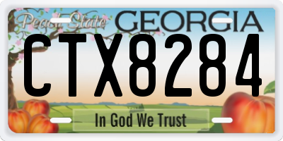 GA license plate CTX8284