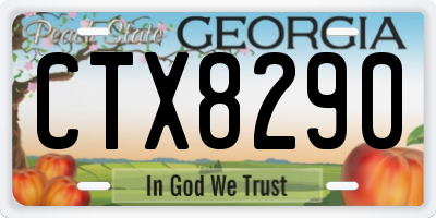GA license plate CTX8290