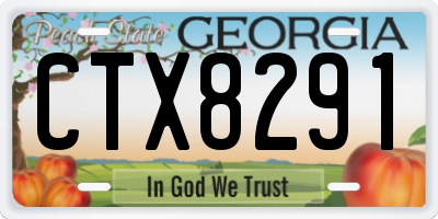 GA license plate CTX8291