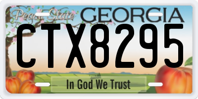 GA license plate CTX8295