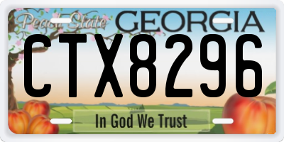 GA license plate CTX8296