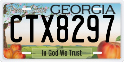 GA license plate CTX8297
