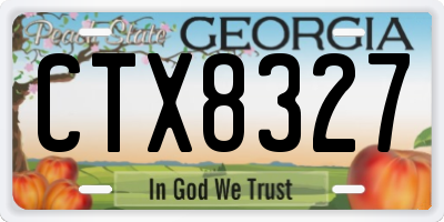 GA license plate CTX8327