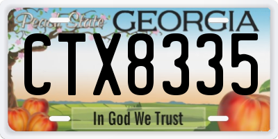GA license plate CTX8335