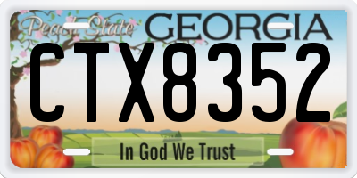 GA license plate CTX8352