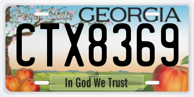 GA license plate CTX8369
