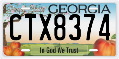 GA license plate CTX8374