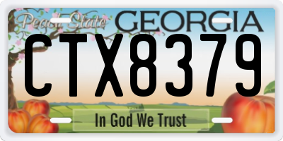 GA license plate CTX8379
