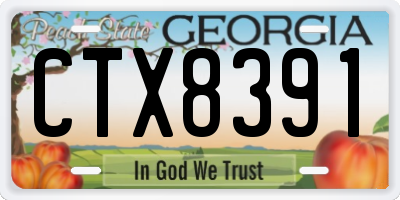GA license plate CTX8391