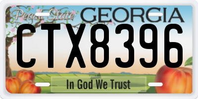 GA license plate CTX8396
