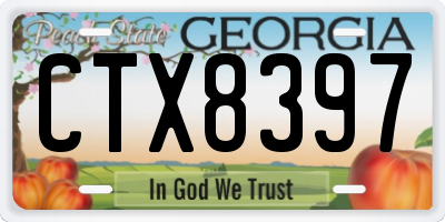 GA license plate CTX8397