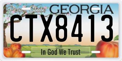 GA license plate CTX8413
