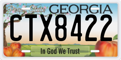 GA license plate CTX8422
