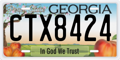 GA license plate CTX8424