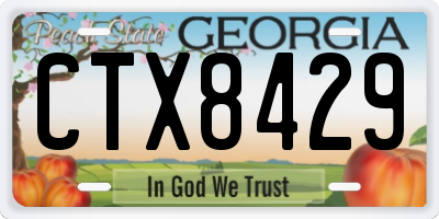 GA license plate CTX8429