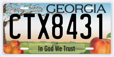 GA license plate CTX8431