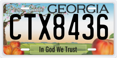 GA license plate CTX8436