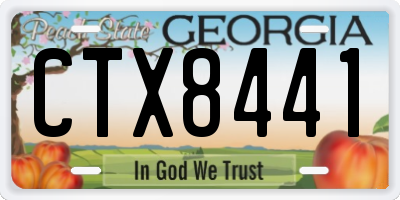 GA license plate CTX8441