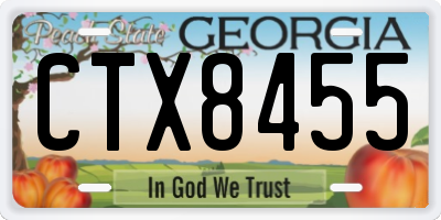 GA license plate CTX8455