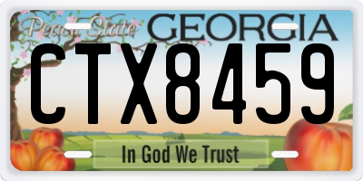 GA license plate CTX8459