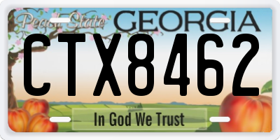 GA license plate CTX8462