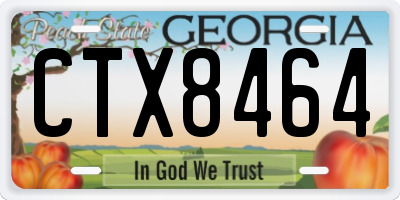 GA license plate CTX8464