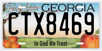 GA license plate CTX8469