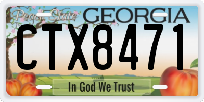 GA license plate CTX8471
