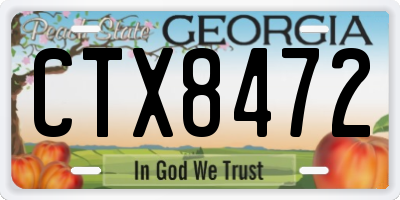 GA license plate CTX8472