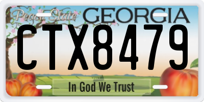 GA license plate CTX8479