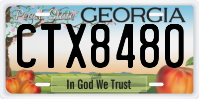GA license plate CTX8480