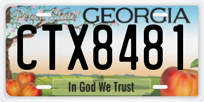 GA license plate CTX8481