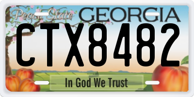 GA license plate CTX8482