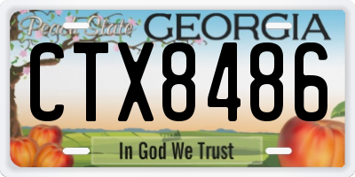 GA license plate CTX8486