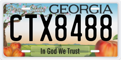 GA license plate CTX8488