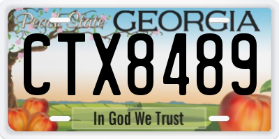 GA license plate CTX8489