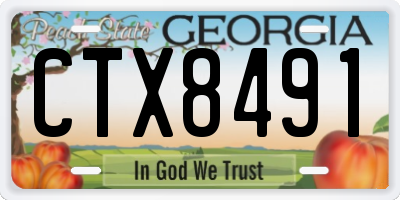 GA license plate CTX8491