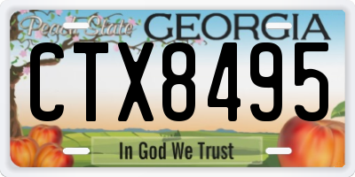 GA license plate CTX8495