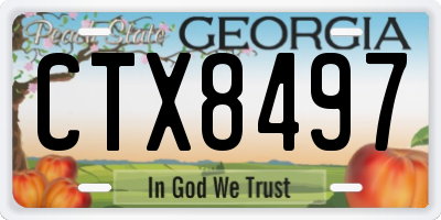 GA license plate CTX8497