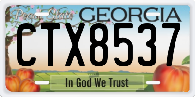 GA license plate CTX8537