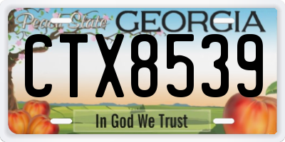 GA license plate CTX8539
