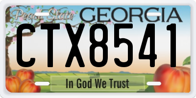 GA license plate CTX8541