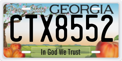 GA license plate CTX8552