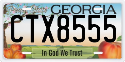 GA license plate CTX8555