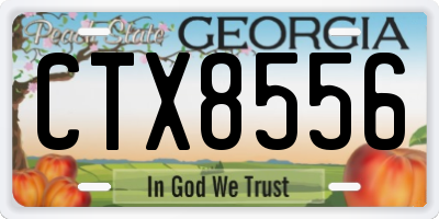 GA license plate CTX8556