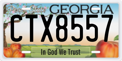 GA license plate CTX8557