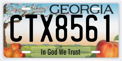 GA license plate CTX8561