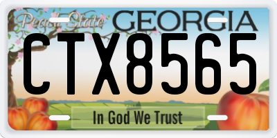 GA license plate CTX8565