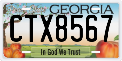 GA license plate CTX8567
