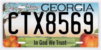 GA license plate CTX8569